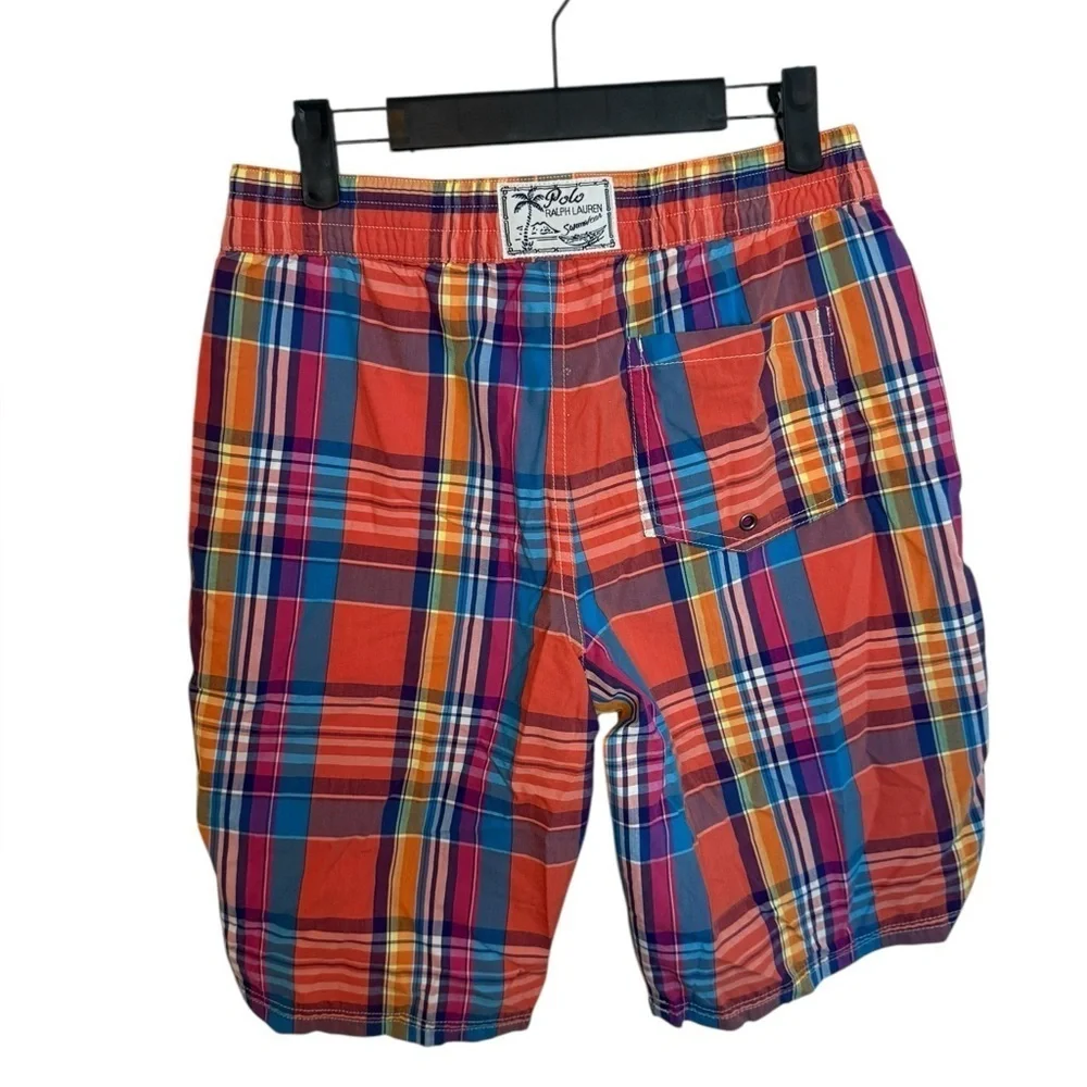 Polo Ralph Lauren Boy’s Plaid Swim Trunks